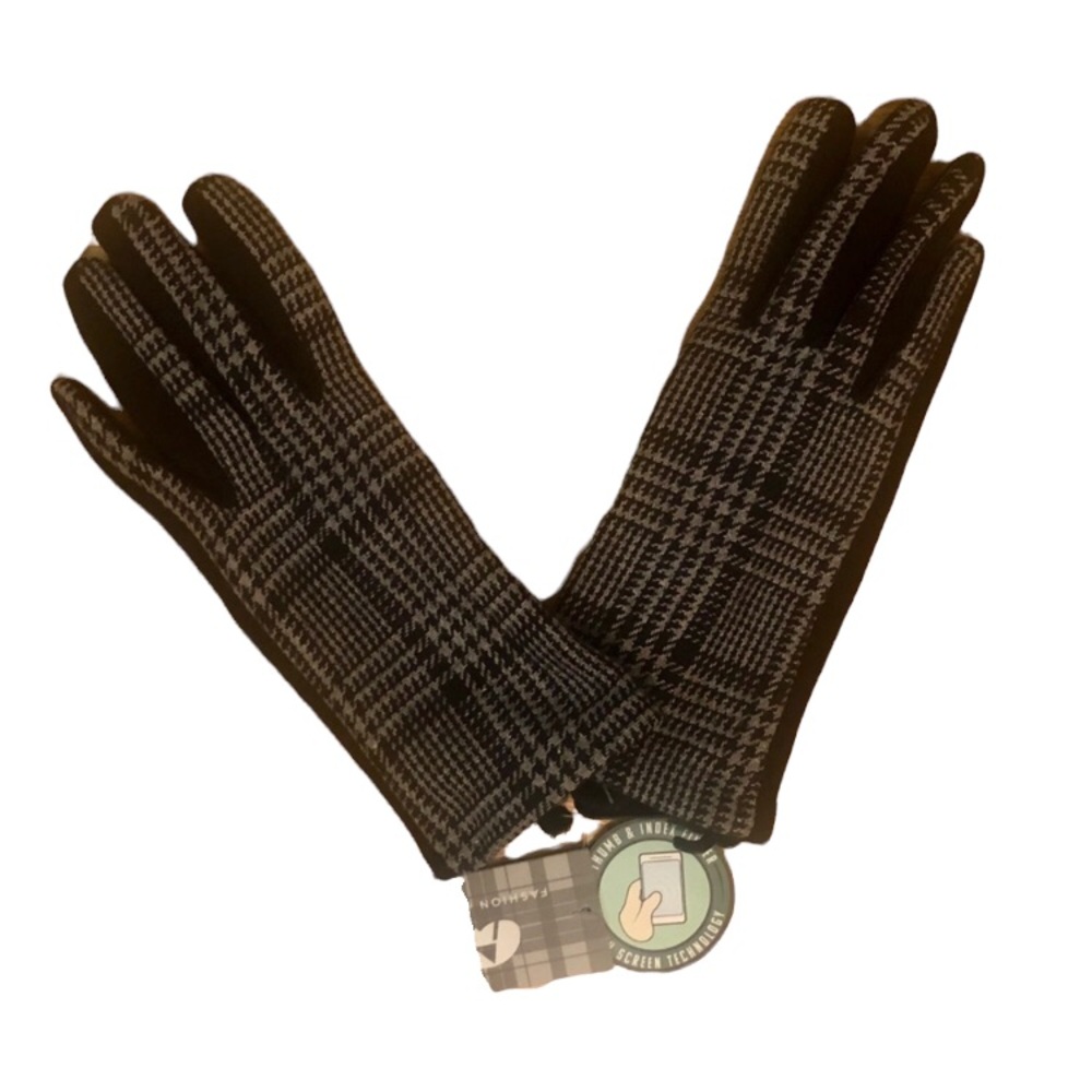 Herringbone gloves with touch screen technology